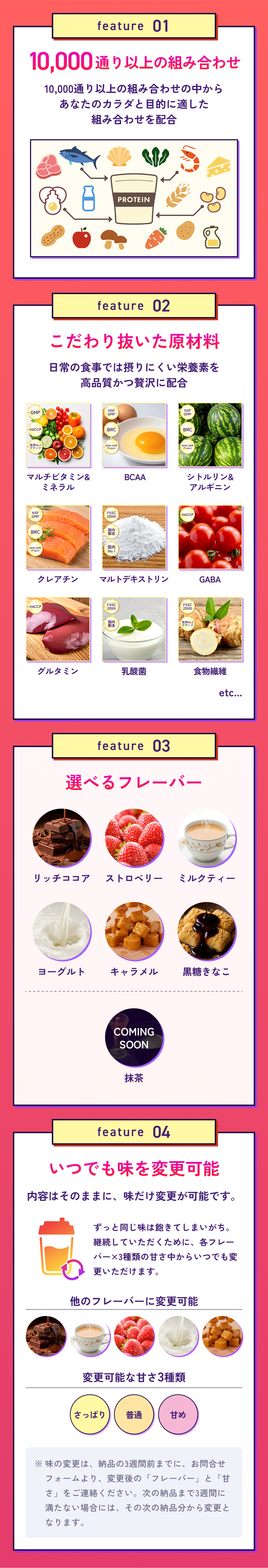 パーソナルプロテインの特徴